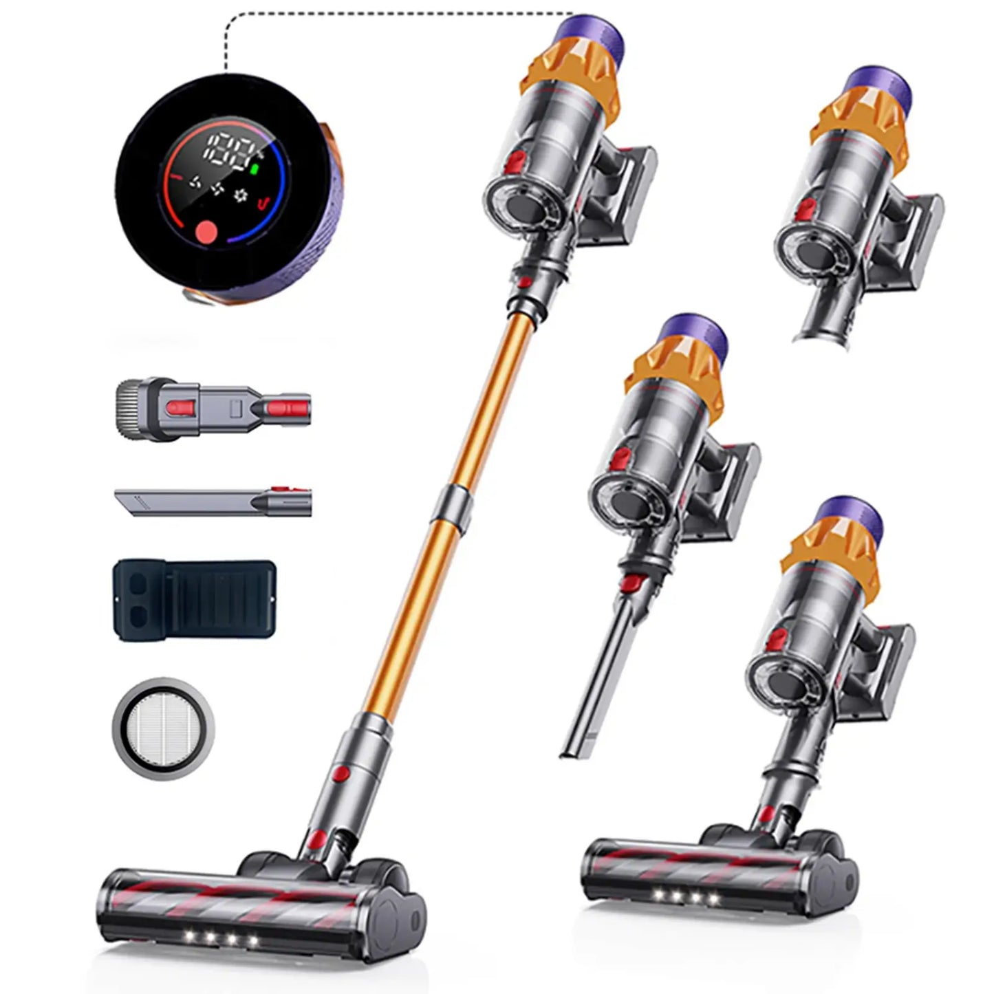 Cordless Vacuum Cleaner 550W 45KPA Strong Suction Portable